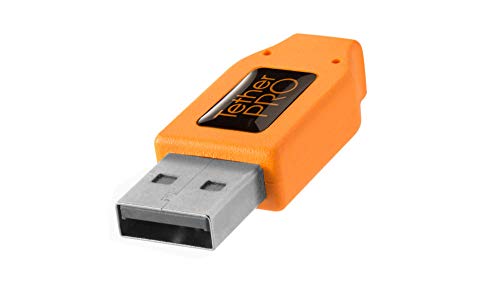 כלים לקשר Tetherpro USB 2.0 Mini B ל- USB צמה 5 פינים כבל מתאם זווית ימנית | להעברה מהירה בין מצלמה